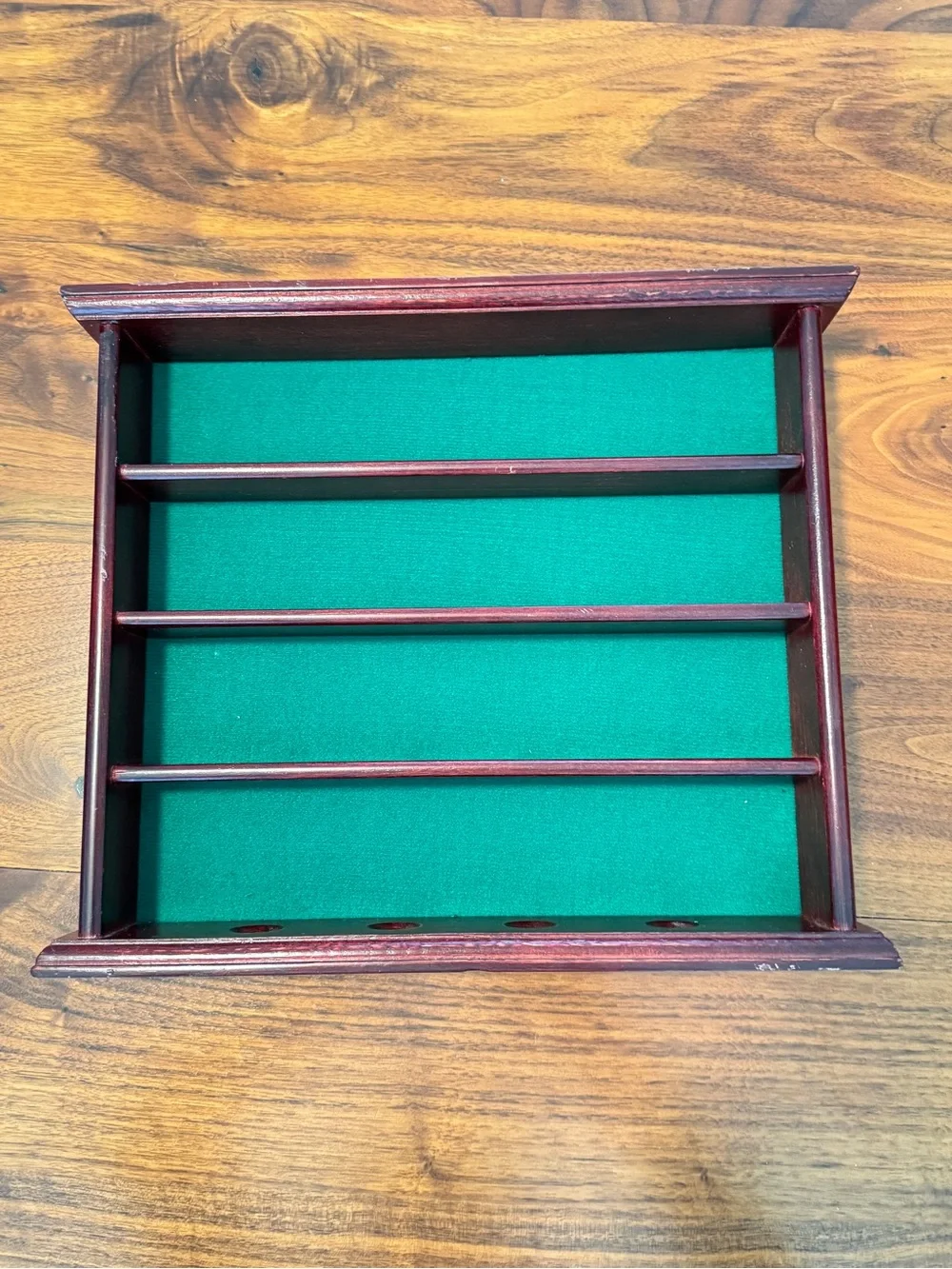16 Ball Mahogany Wood Golf Ball Display Cabinet Case Rack Wall Mount